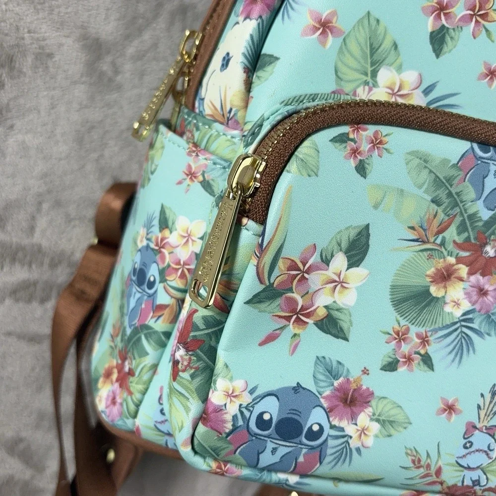 Loungefly Disney Lilo & Stitch Tropical Floral Mini Backpack Bag AOP